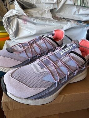 adidas Women’s Lavender and Coral Trail-Inspired Sneakers